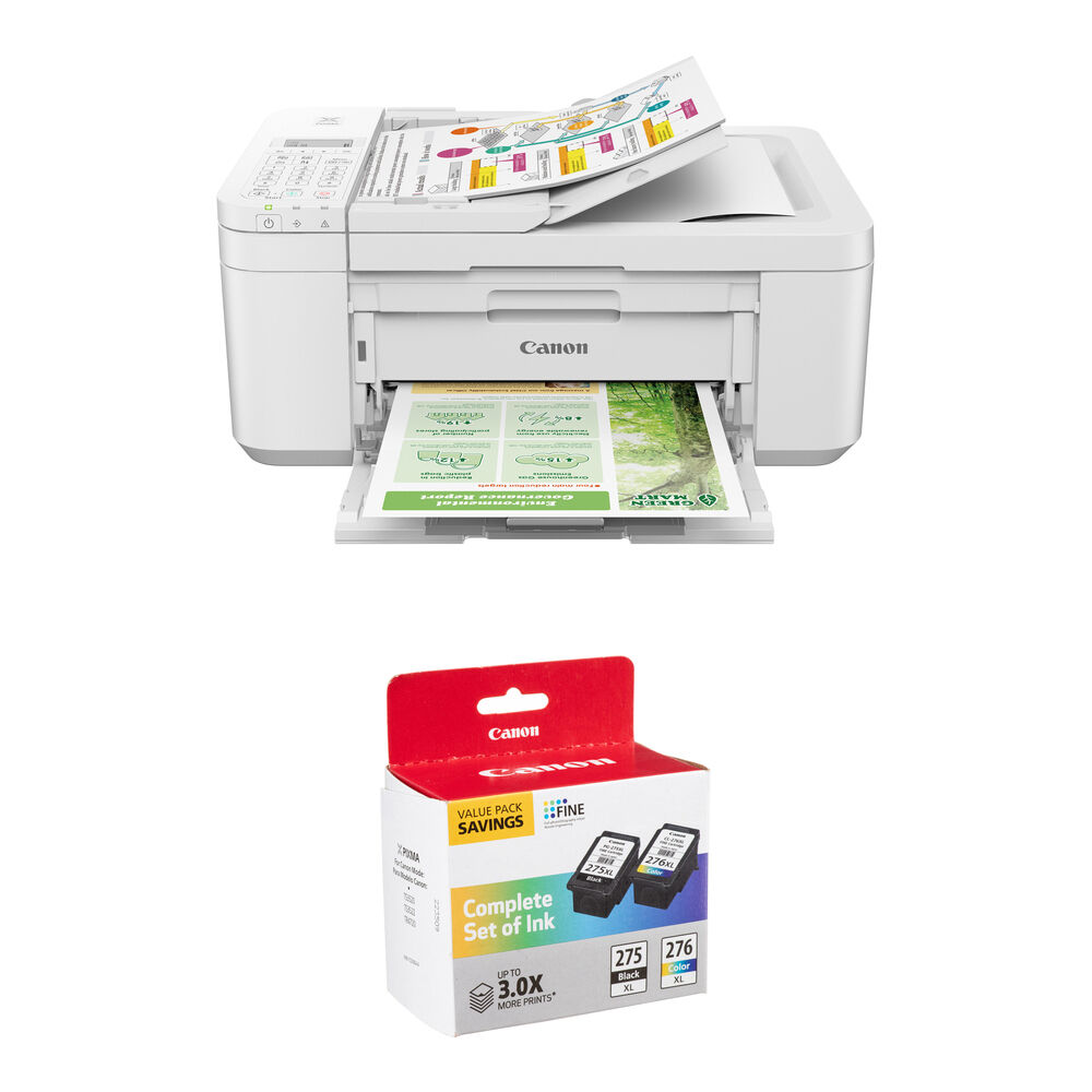 4f6212c12acca465aface52e331a1be4.jpg Canon PIXMA TR4720 Wireless All-in-One Printer with PG-275 XL/CL-276 XL Value Pack Kit (White) - Imagen 1