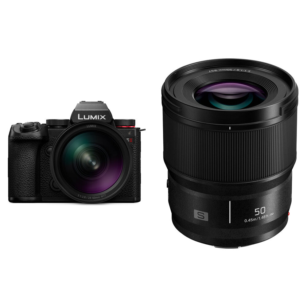 4f98fd8c400045cdf8b84dbbb0d886dd.jpg Cámara sin espejo Panasonic LUMIX S5 II con kit de lentes de 24-60 mm f/2.8 y 50 mm f/1.8 - Imagen 1