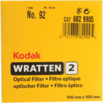 Kodak 4 x 4" (100 mm) #92 Rojo Efecto de color especial Wratten 2 Filtros de gel