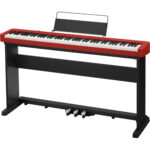 Casio CDP-S160 Piano digital portátil de cuerpo delgado de 88 teclas (rojo) - Imagen 3