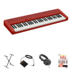 Casio CT-S1 Kit básico de piano digital portátil de 61 teclas (rojo) - Imagen 2