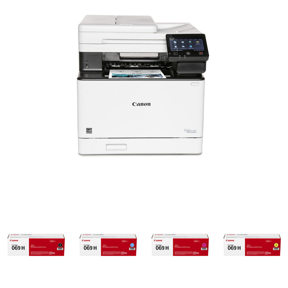 50b3b484e34f1182157855ad0db62ce8.jpg Canon imageCLASS MF753Cdw Multifunction Wireless Color Laser Printer with High-Capacity Toner Cartridges Kit - Imagen 1