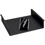Bandeja para rack de montaje superior Adam Hall de 19" con tiras de cierre de gancho y bucle (2 RU)