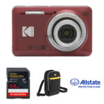 Cámara digital Kodak PIXPRO FZ55 con kit de lujo (rojo) - Imagen 3