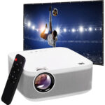 Kodak FLIK X10 Proyector de cine en casa Full HD de 150 lúmenes con kit de pantalla de 100"