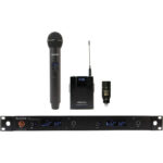 Audix AP42 Performance Series Combo de doble canal OM2 portátil y sistema inalámbrico ADX10 Lavalier (554 a 586 MHz)