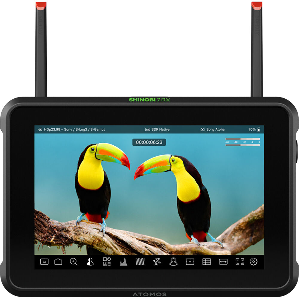 55f37bba5e5562a7a726465ad579c531.jpg Atomos Shinobi 7 RX HDMI/SDI HDR Monitor en cámara/receptor inalámbrico - Imagen 1