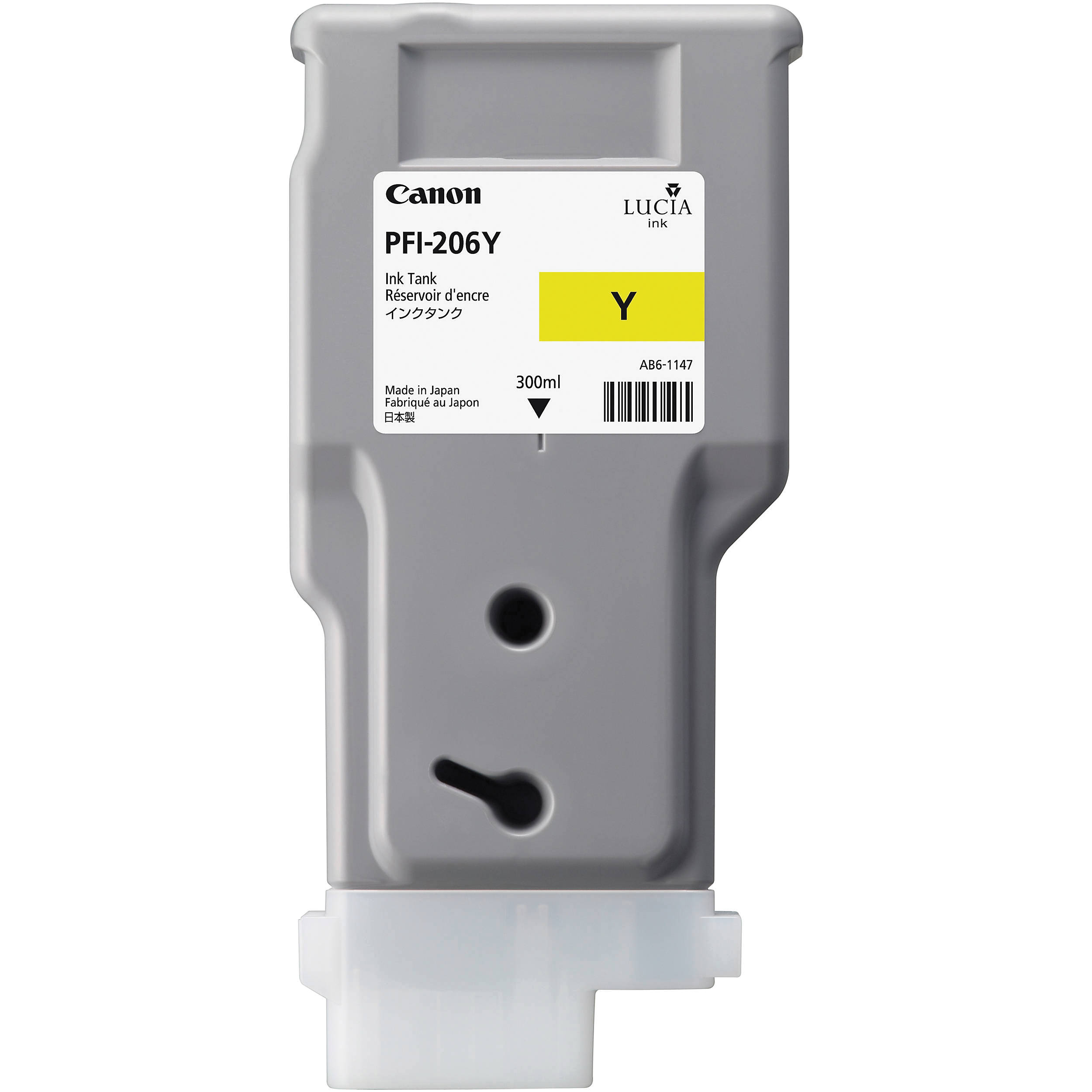 56838bbdf9b2f69ce826af31a6e8d200-1.jpg Canon PFI-206 Yellow Ink Cartridge (300 ml) - Imagen 1