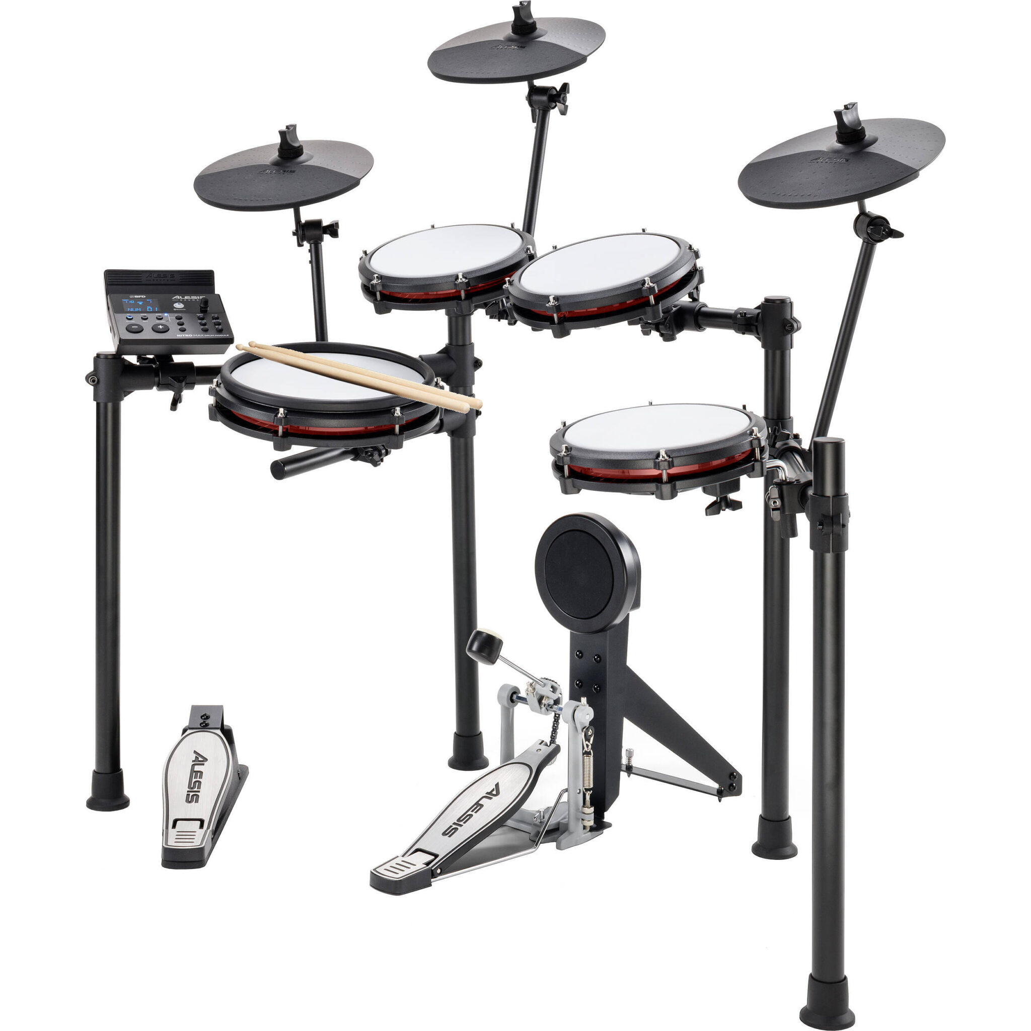 56afd1f31923b66552fe092dd60af722.jpg Alesis Nitro Max Batería Electrónica de 8 Piezas con Parches de Malla y Bluetooth - Imagen 1
