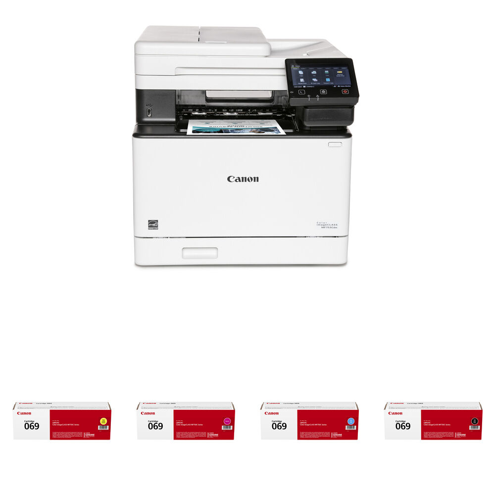 56eb774b74b7b683f28371c4f357b8c2.jpg Canon imageCLASS MF753Cdw Multifunction Wireless Color Laser Printer with Standard-Capacity Toner Cartridges Kit - Imagen 1