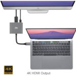 Estación de acoplamiento multipuerto USB-C 3 en 1 Adesso (compatible con TAA) - Imagen 8