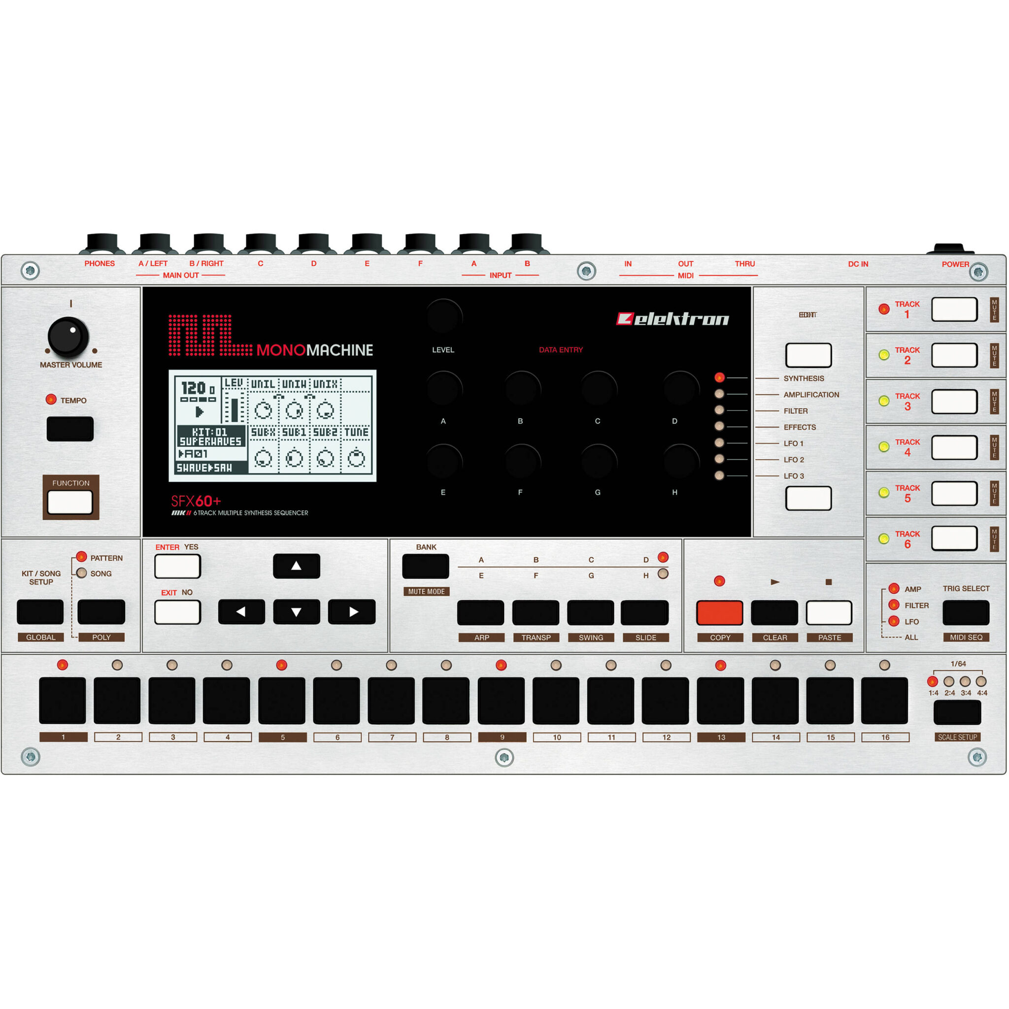 58341d1bd61543298b1cb02fdd9b2acd.jpg Elektron Monomachine SFX-60+ MKII Sintetizador de secuenciación y procesador de efectos - Imagen 1