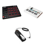 Controlador de almohadilla USB Akai Professional MPD218 con controlador de teclado Arturia MiniLab 3 y kit de pedal de sostenido - Imagen 3