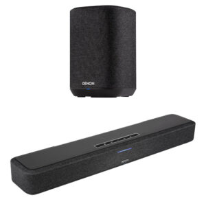 Denon Home Sound Bar SB550 y Home 150 Kit de altavoces inalámbricos (negro/negro)