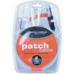 American DJ Dual RCA to Dual 1/4" Cable (6')
