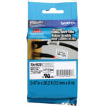 Cinta de identificación flexible Brother TZeFX231 (negro sobre blanco, 1/2" x 26,2')