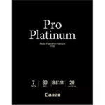 Canon Pro Platinum Photo Paper (8.5 x 11", 20 Sheets)