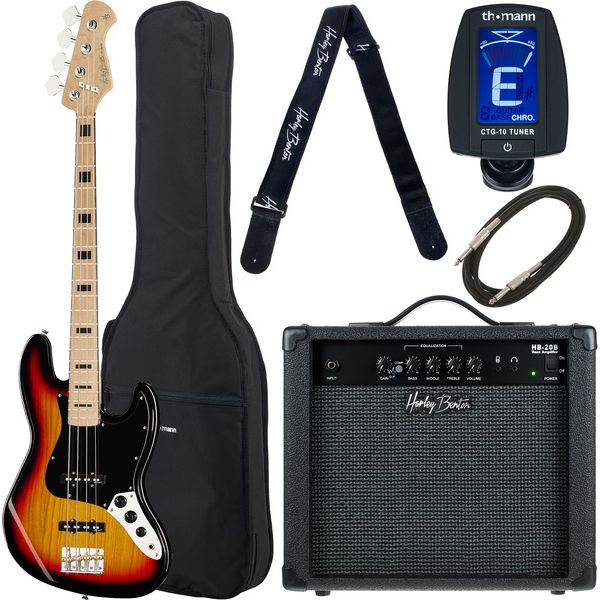 5e6168f1da5bab3f6509fc5c06dcbe57.jpg Harley Benton JB-75MN SB Vintage Seri Bundle - Imagen 1