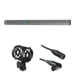 Audio-Technica AT897 Kit de micrófono tipo cañón con soporte antivibración y cable XLR