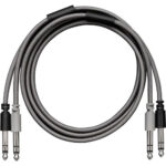 Elektron Cable de audio balanceado TRS doble para teléfono de 1/4" (3')