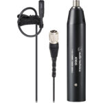 Audio-Technica BP899 Micrófono Lavalier omnidireccional subminiatura con sensibilidad normal, conector estilo Hirose cH y módulo de alimentación/XLR (negro)