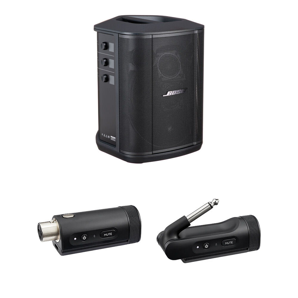 6403c993ef76b6e8270d19ac9a4b1fd3.jpg Kit de sistema PA inalámbrico Bose S1 Pro+ con micrófono/línea y transmisores de instrumentos - Imagen 1