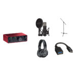 Kit de inicio RODE de interfaz de audio USB-C Focusrite Scarlett Solo (4.a generación) - Imagen 2