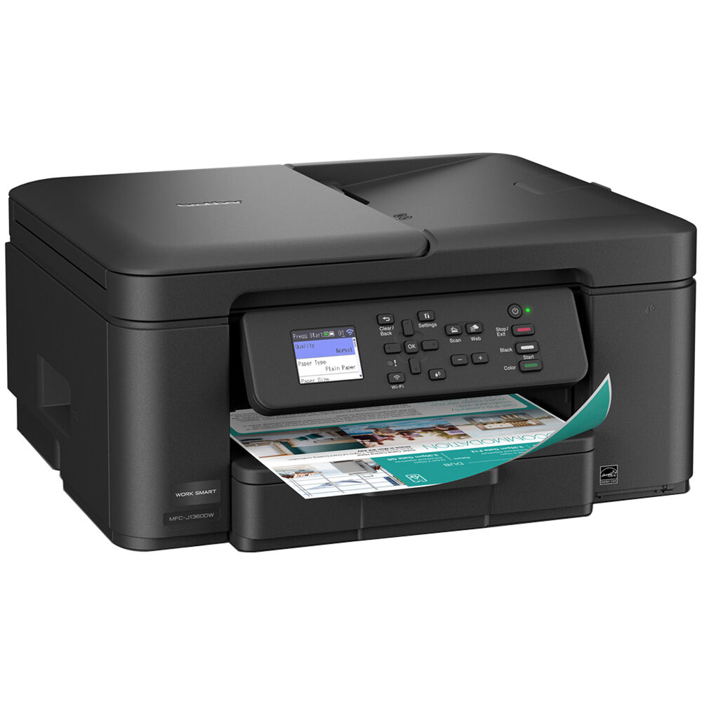 65d99345a67db9f5c68fe4c32cab9eb0-3.jpg Brother Work Smart MFC-J1360DW Impresora multifunción de inyección de tinta a color inalámbrica con kit de cartucho de tinta negra de alto rendimiento LC501XLBK - Imagen 1