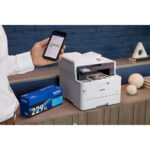 Impresora todo en uno digital en color Brother Wireless MFC-L3780CDW con kit de cartuchos de tóner de rendimiento estándar - Imagen 5