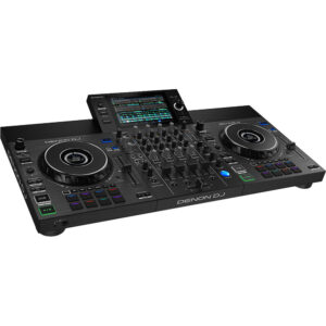 Denon DJ SC LIVE 4 Sistema de DJ independiente de 4 decks con pantalla táctil de 7", parlantes incorporados y Wi-Fi (negro)