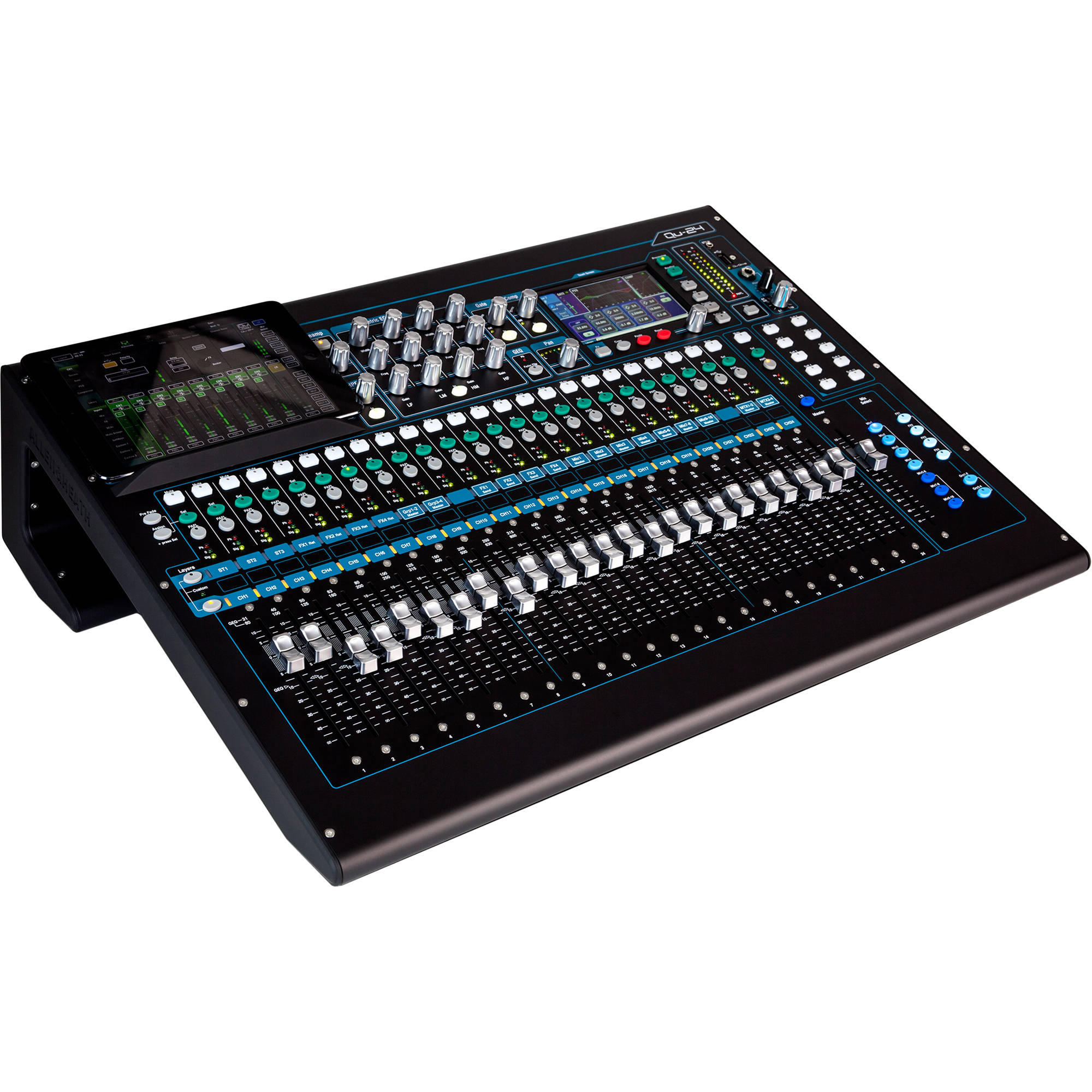 6acce648d58fe961395e3dd01d500818.jpg Mezclador digital Allen & Heath Qu-24C de 30 entradas y 24 salidas (edición Chrome) - Imagen 1