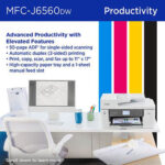 Brother MFC-J6560DW INKvestment 6560 Wireless Color Inkjet All-in-One Printer - Imagen 7