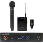 Audix AP61 OM2 L10 Receptor de diversidad verdadera de un solo canal con transmisor de petaca B60, micrófono Lavalier ADX10 y transmisor de micrófono de mano H60 OM2 (522 a 586 MHz)