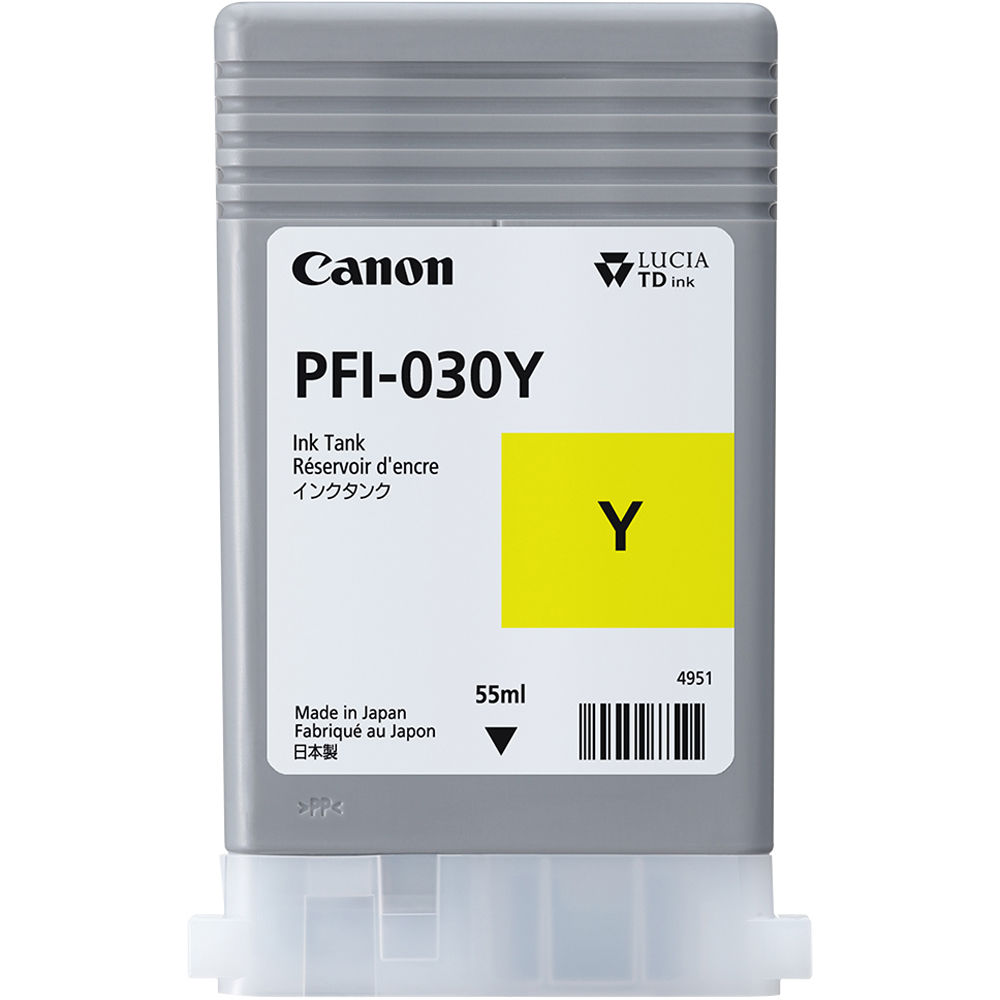 6d4ca729c1aff16228f73e9a1a474cc7-2.jpg Canon PFI-030 Yellow Ink Tank (55mL) - Imagen 1