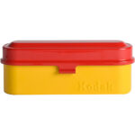 Estuche para películas Kodak Steel de 135 mm (tapa roja/cuerpo amarillo)