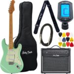 Harley Benton ST-62CC MN Seafoam Gree Bundle