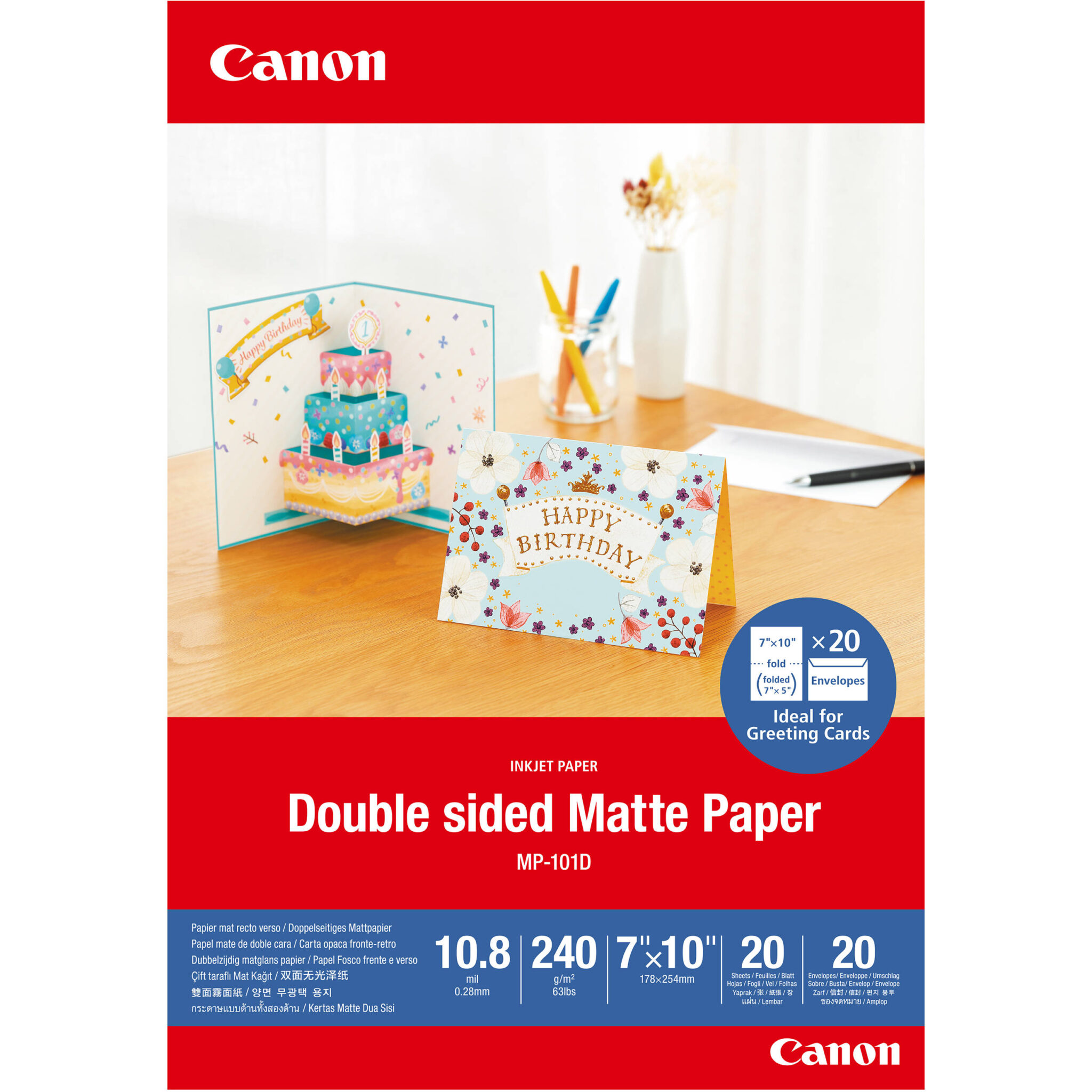6fd5f3e27b3c920e906e6669dc2fdd9e.jpg Papel fotográfico mate de doble cara Canon (7 x 10", 20 hojas) - Imagen 1