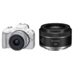 Canon EOS R50 Mirrorless Camera with 18-45mm and 50mm Lenses Kit (White)