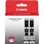 Canon PIXMA iP8720 Wireless Inkjet Photo Printer with 2 x PGI-250PGBK XL High-Capacity Black Ink Cartridge Kit - Imagen 3