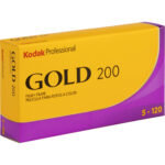 Película negativa de color Kodak Professional Gold 200 (120 rollos de película, paquete de 5)