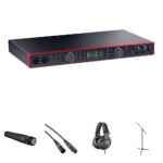 Focusrite Scarlett 18i20 USB-C Audio/MIDI Interface Kit de grabación de guitarra (4.ª generación)