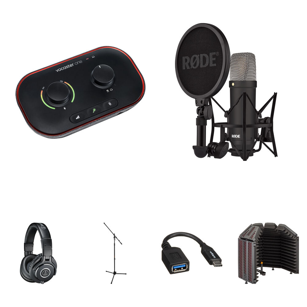 73db482e355a9f84fc769887a37a12e3-1.jpg Interfaz de audio Focusrite Vocaster One USB-C con kit de voz en off - Imagen 1