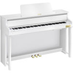 Casio Celviano Grand Hybrid GP-310 Piano digital estilo consola con banco (blanco satinado)