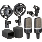 Micrófono de condensador cardioide de diafragma grande AKG C214MP (par combinado)