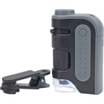 Microscopio de bolsillo LED Carson MM-350 MicroBrite Pro con adaptador para teléfono inteligente (paquete de 4)