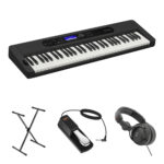 Casio CT-S400 Kit económico de teclado portátil sensible al tacto de 61 teclas (negro)