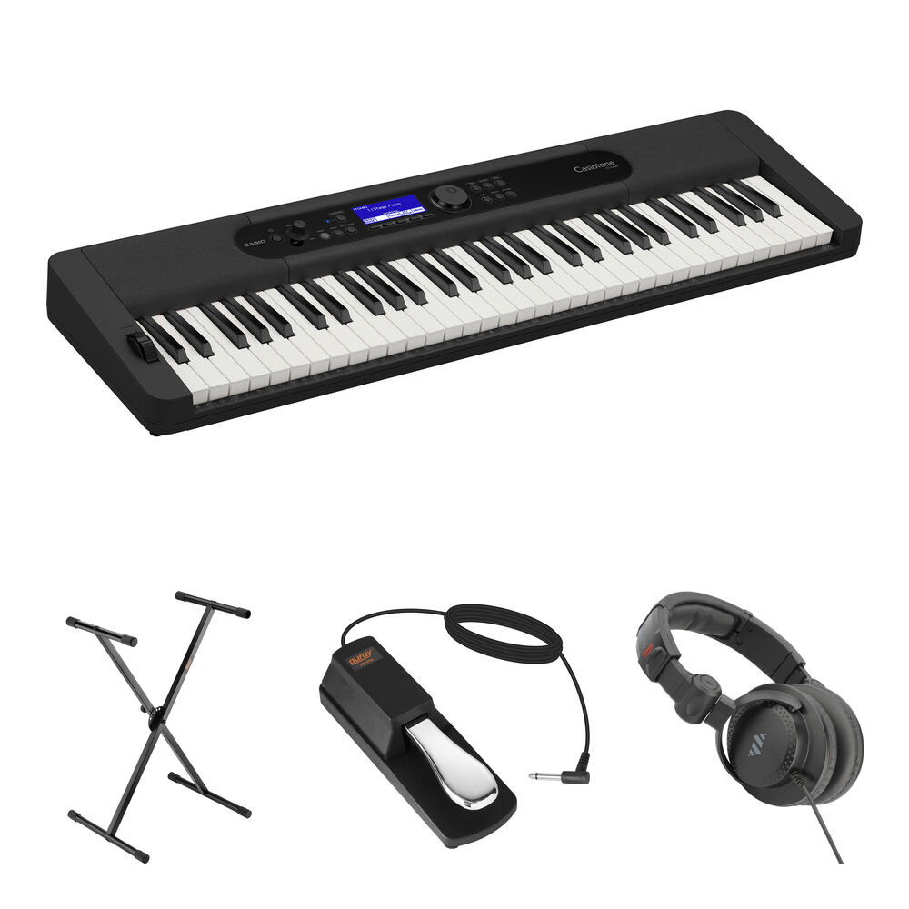 76b0a2e509b2b622b73a3ae1226f7f07.jpg Casio CT-S400 Kit económico de teclado portátil sensible al tacto de 61 teclas (negro) - Imagen 1