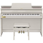 Casio Celviano AP-750 Piano digital estilo consola de 88 teclas con banco (gris/beige) - Imagen 2