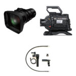Cámara Blackmagic Design URSA Broadcast G2 con lente Fujinon de 7,8-234 mm y control de zoom/enfoque