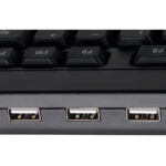 Teclado multimedia Adesso EasyTouch 132 con concentrador USB de 3 puertos (negro) - Imagen 3